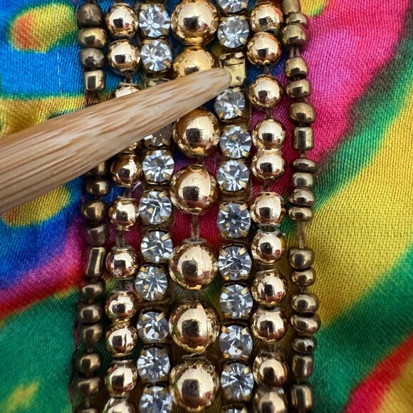 NWT Manish Vaid Colorful Romper Size S Roll Tab Long Sleeve Beaded Embellished - Picture 11 of 16